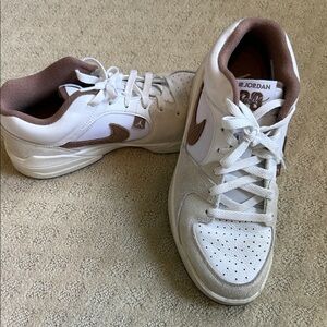 Jordan Low-Top Sneakers in White and Brown